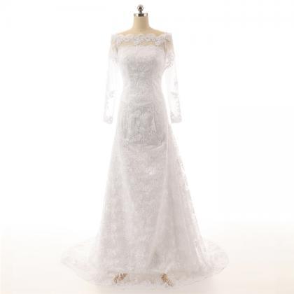 Full Sleeves Wedding Dresses Elegant Wedding Dress..
