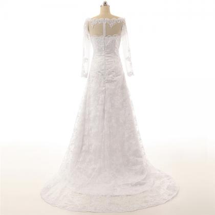 Full Sleeves Wedding Dresses Elegant Wedding Dress..