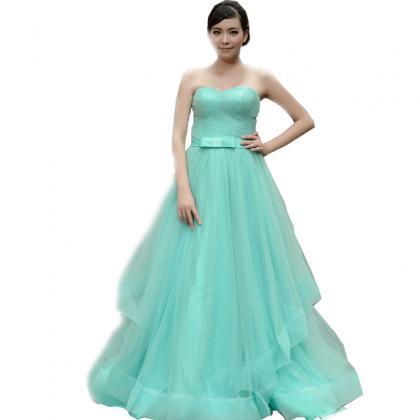 Sweetheart Tulle Prom Dress, Long Prom Dress,prom..