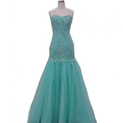 Strapless Prom Dresses,mermaid Prom Dress, Formal..