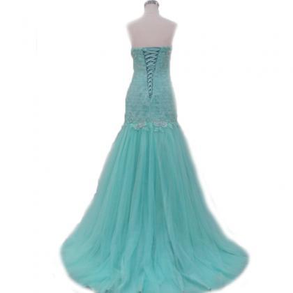 Strapless Prom Dresses,mermaid Prom Dress, Formal..