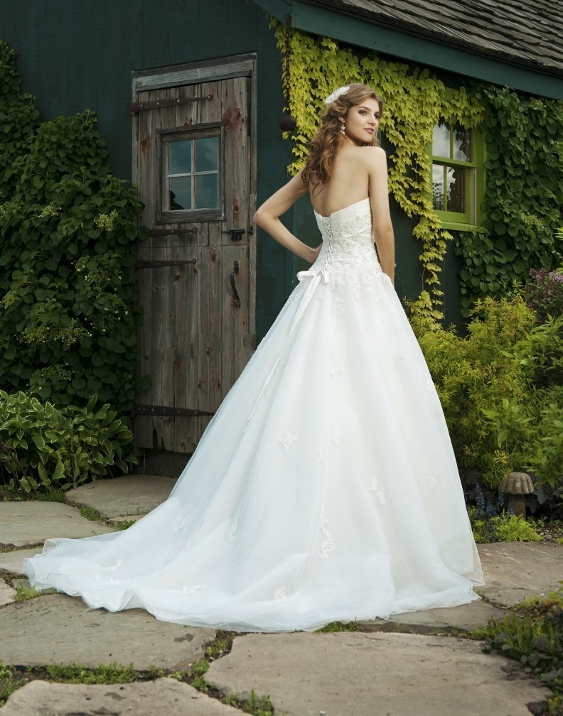 Elegant White Ivory Wedding Dresses,Strapless Wedding