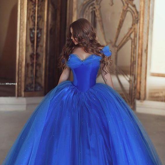 cinderella royal blue dress